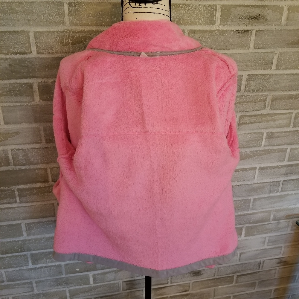 Danskin Fuzzy Sweater With Zipper, Pink and Gray, SIZE M. - Picture 13 of 16